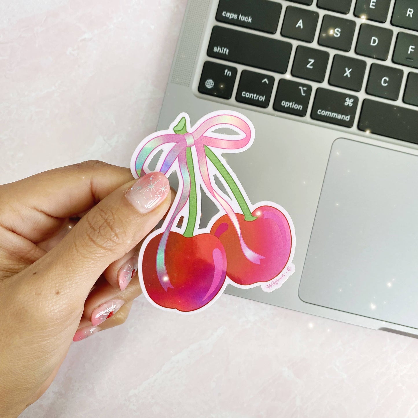 Cherry Bow Sticker
