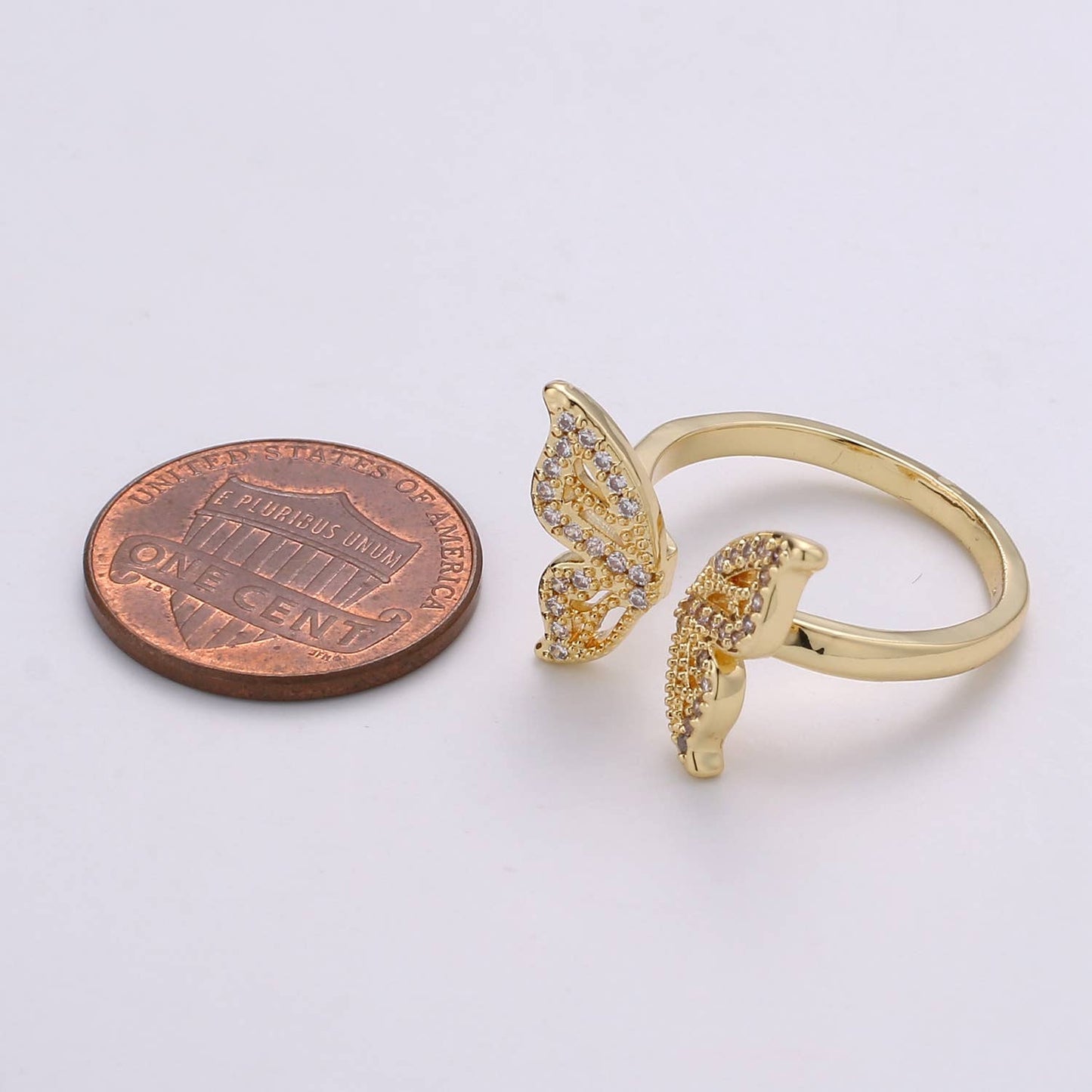 Gold Open Butterfly Ring