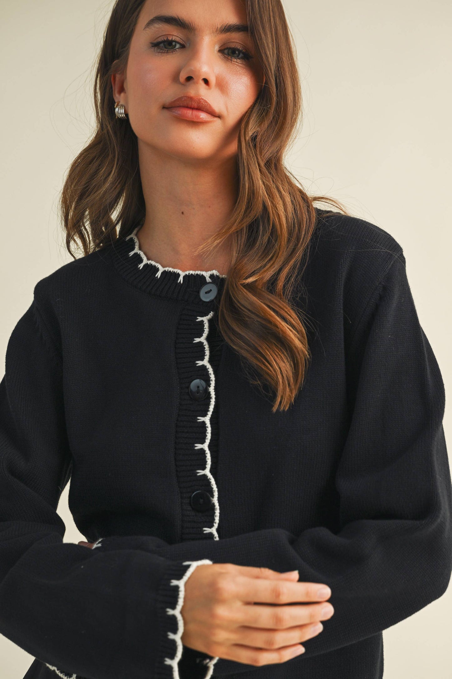 EDGE STITCH CARDIGAN