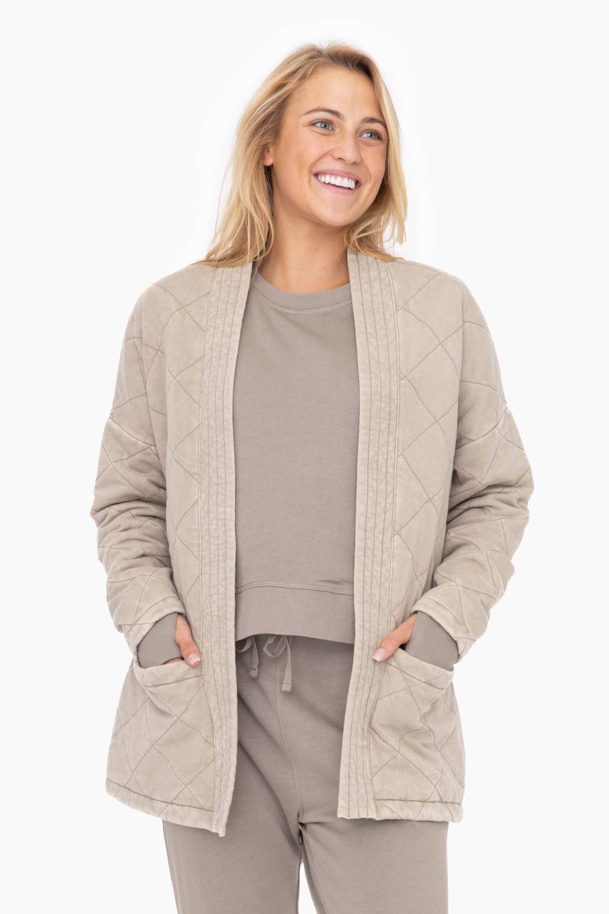 Cotton Quilted Wrap Jacket