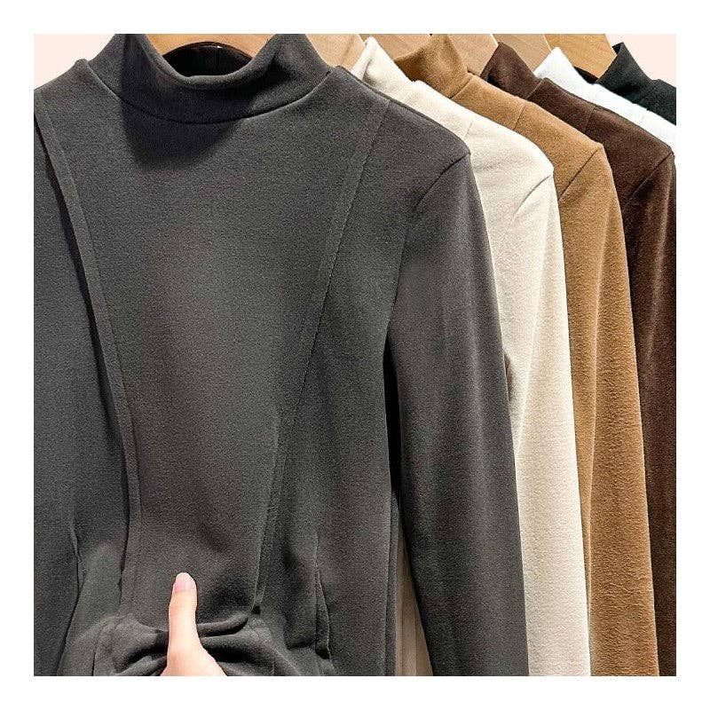 High Collar Fleece Top