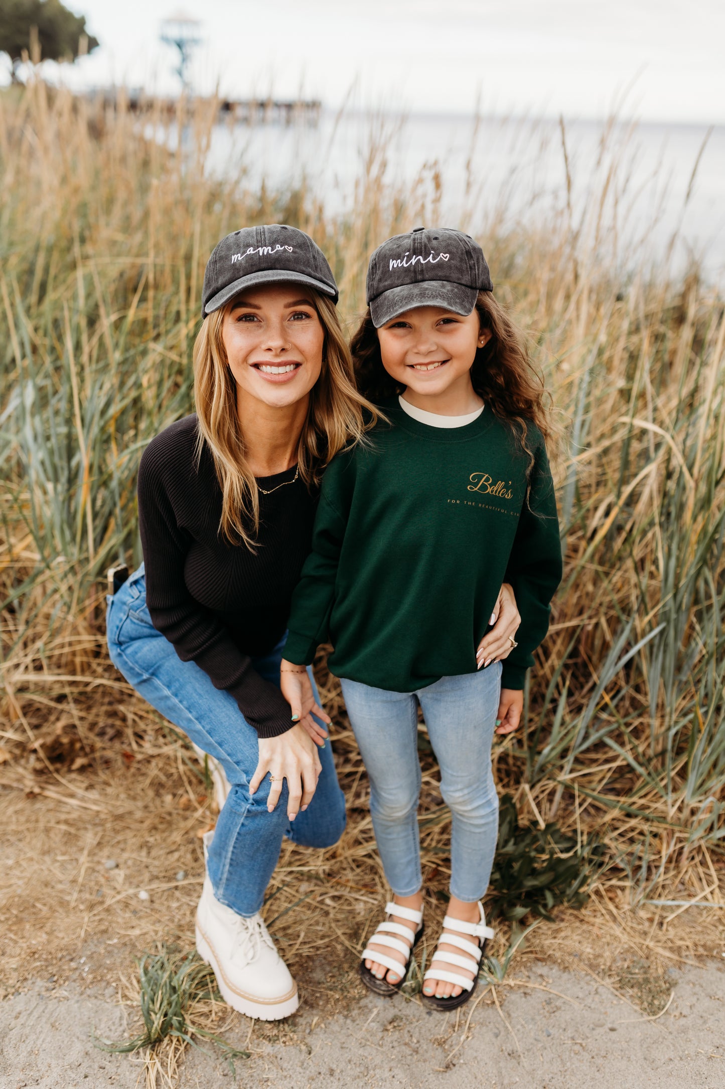 Mama & Mini Matching Hats- Gray