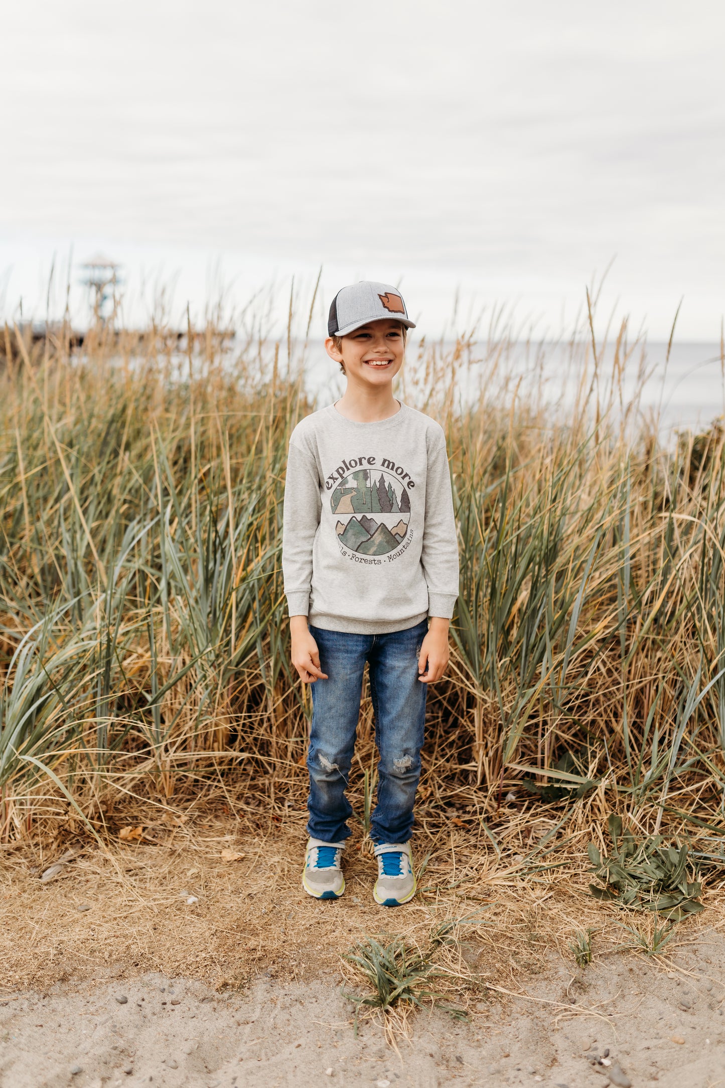Youth American Flag Or State Patch Snapback Hat