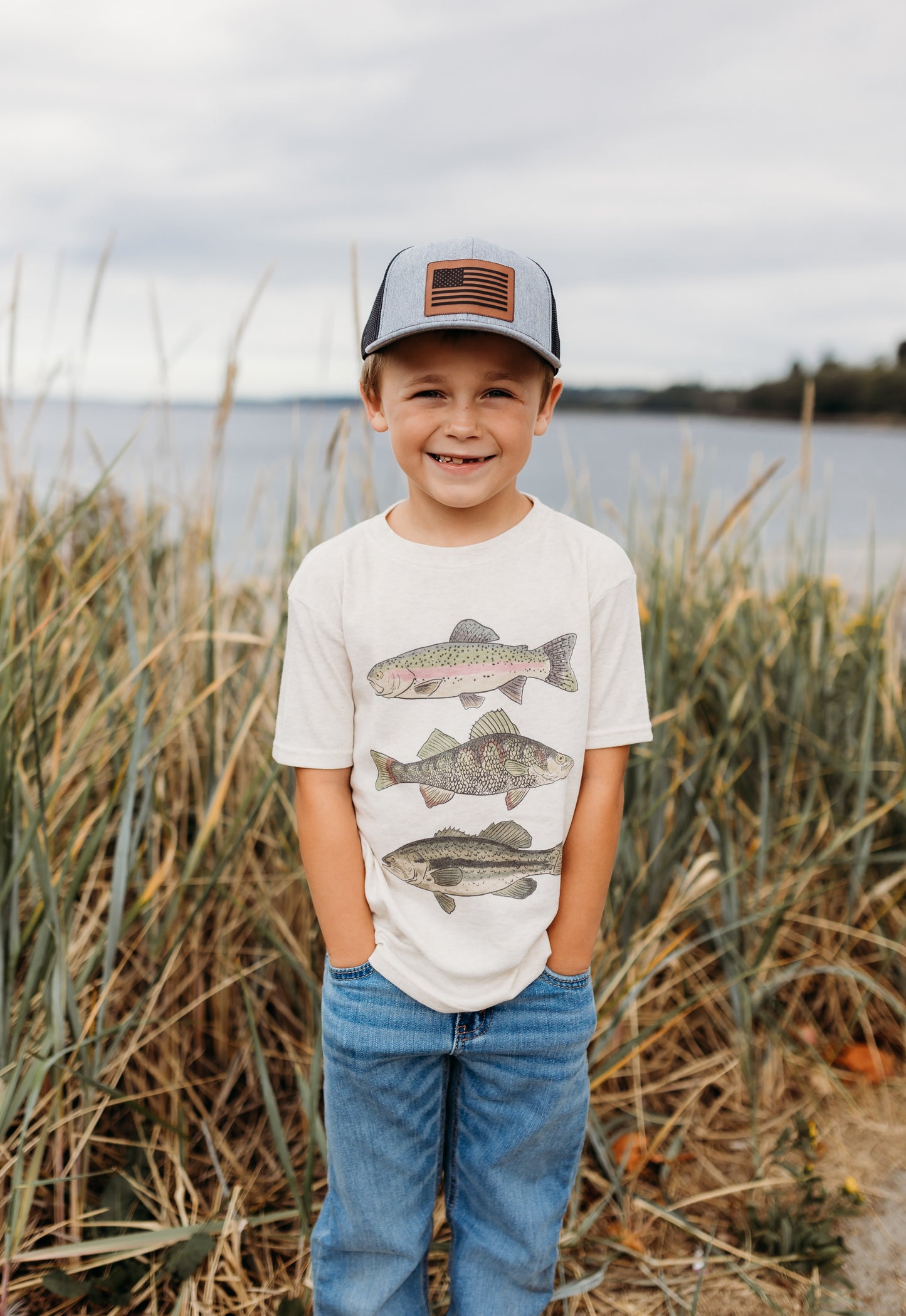 Youth American Flag Or State Patch Snapback Hat