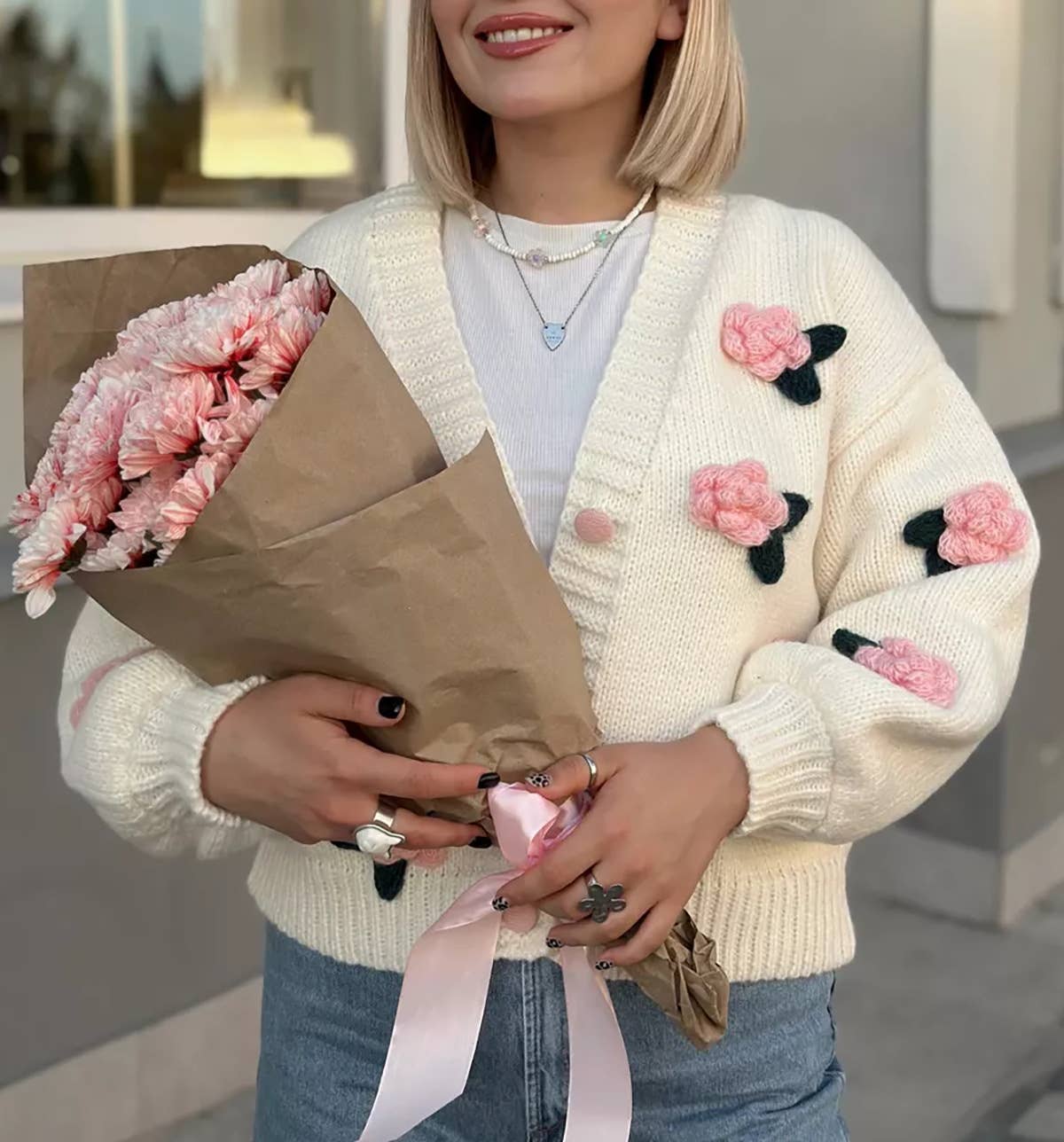 Rose Knit Sweater