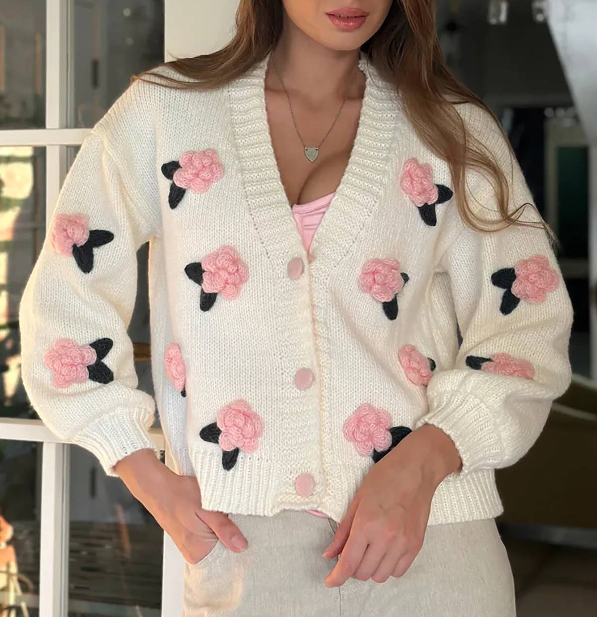 Rose Knit Sweater
