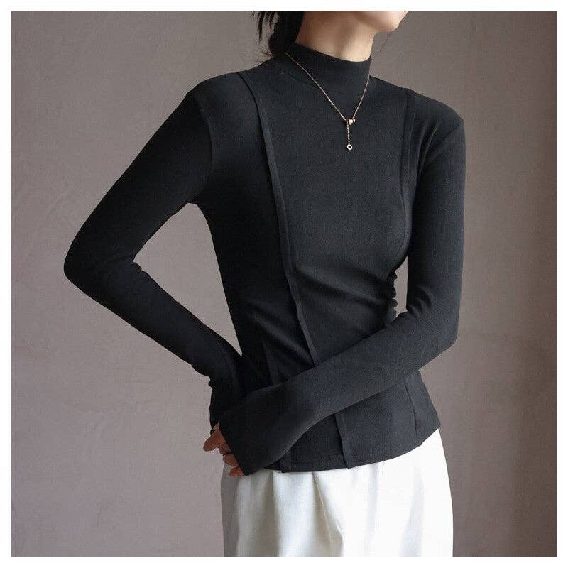High Collar Fleece Top