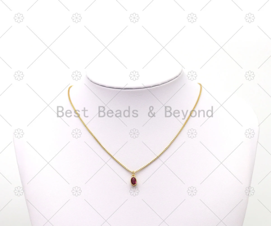 Oval Birthstone Charm