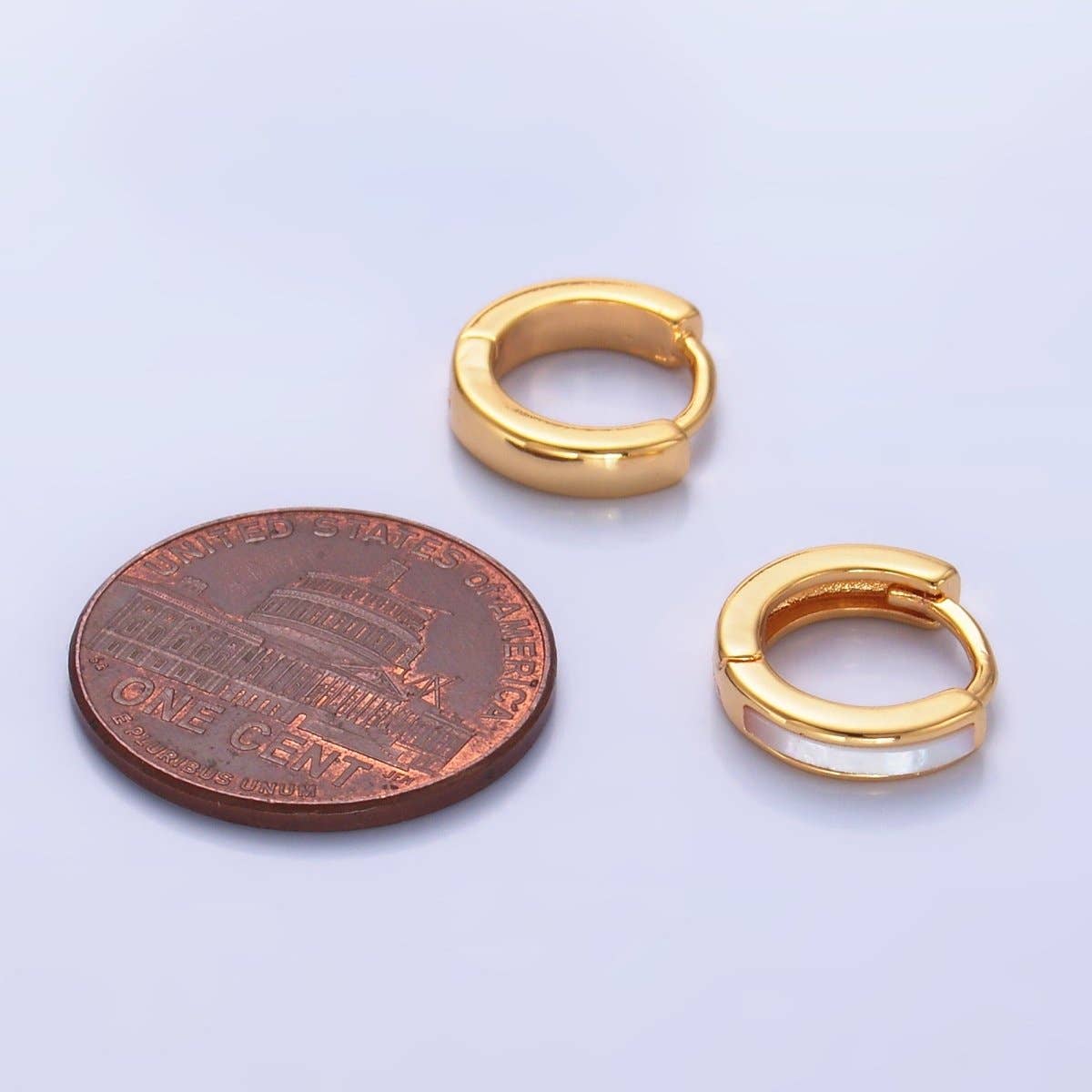 Gold Filled Pearl Cartilage Huggie Earrings