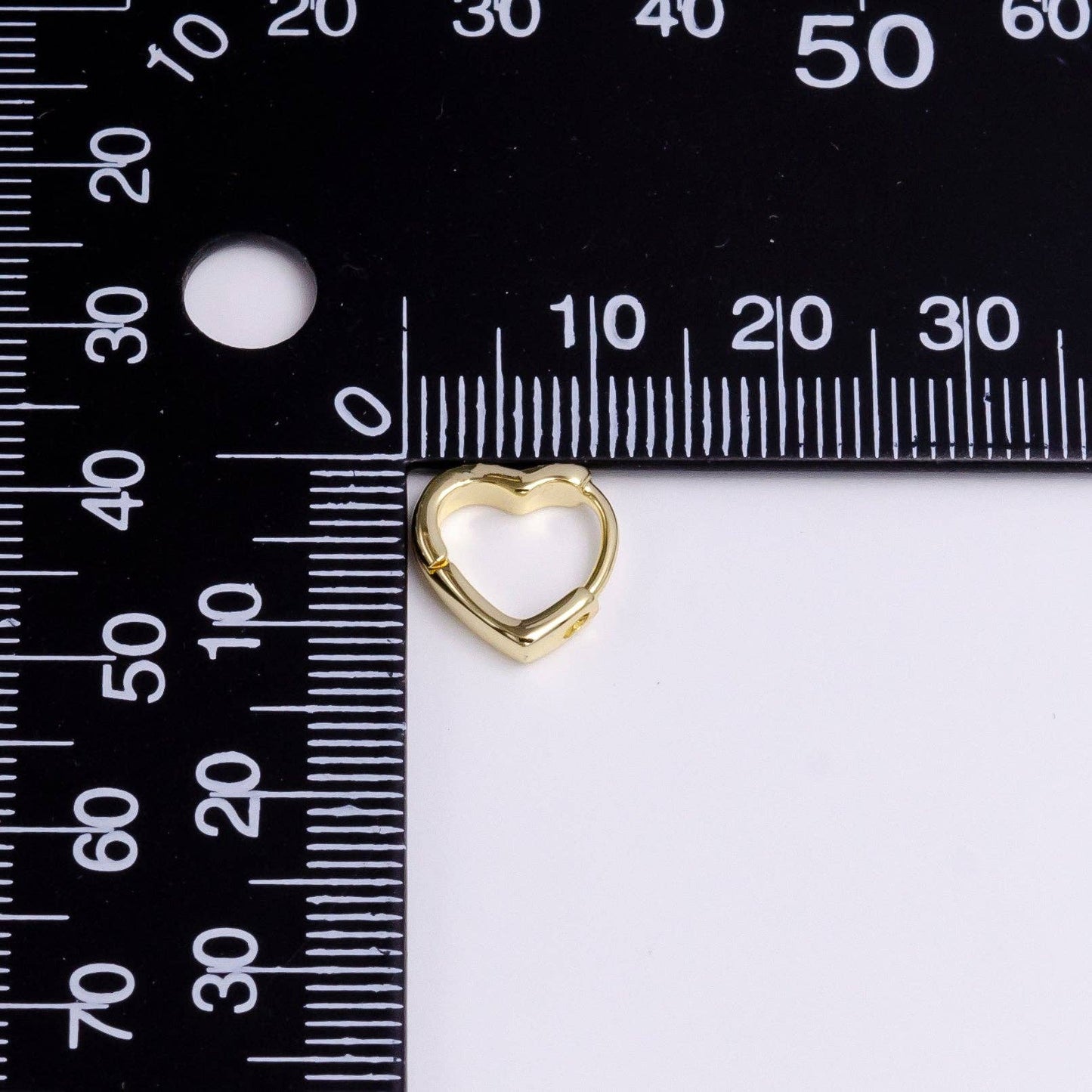 Gold Filled Heart Huggies- 10mm