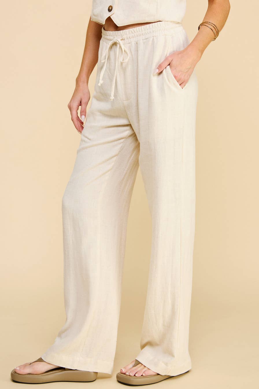 Linen Pants In Oatmeal