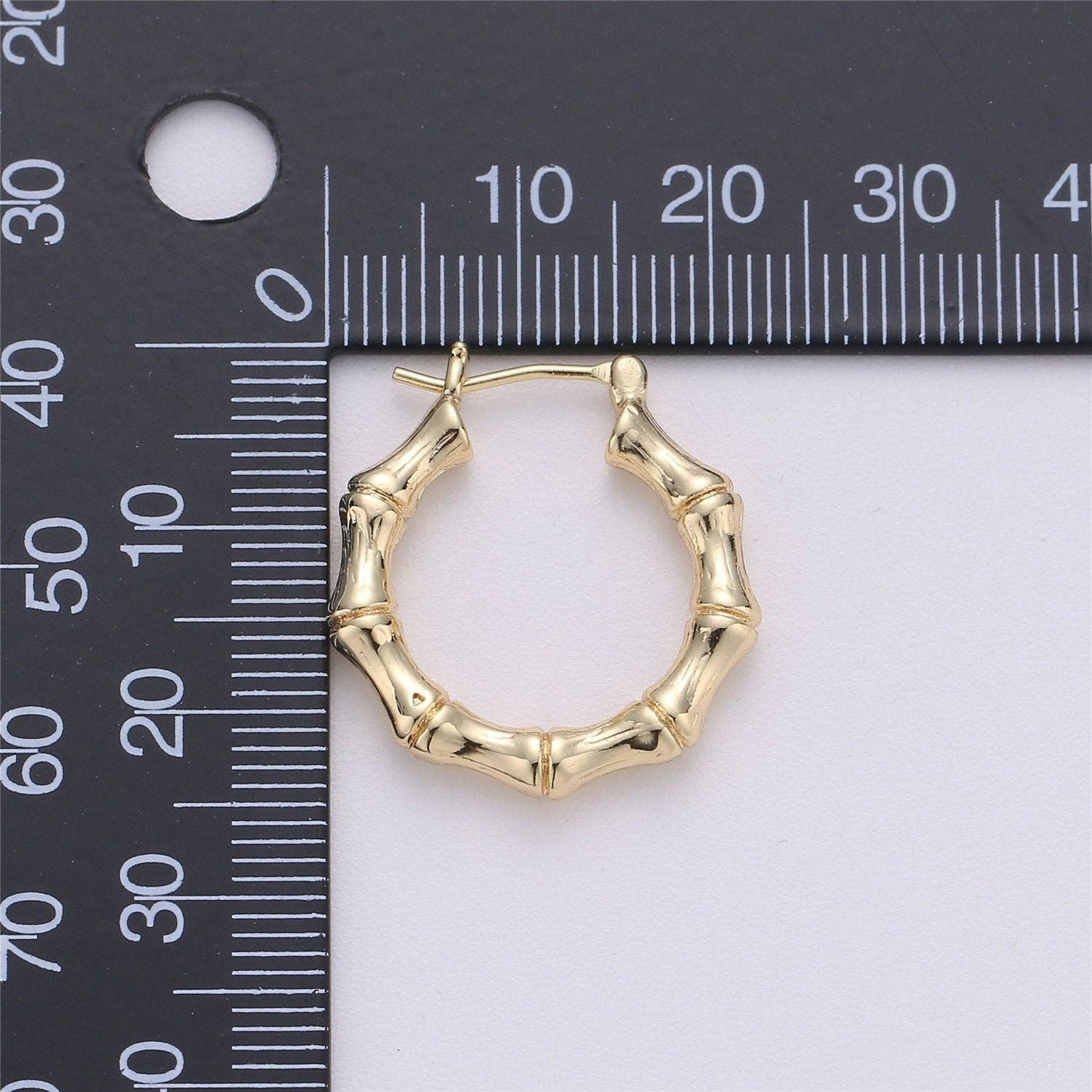 Gold Filled Bamboo Hoops