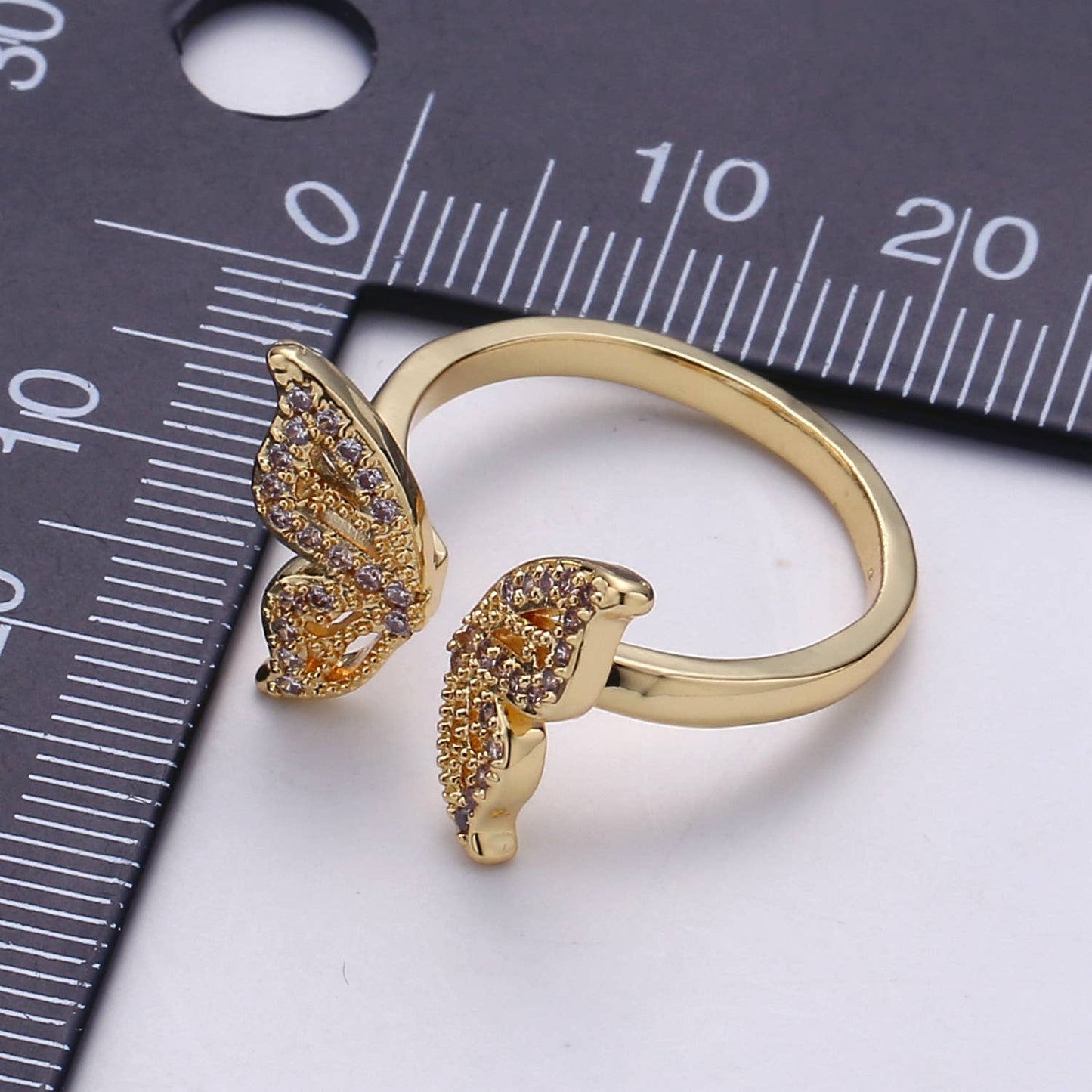 Gold Open Butterfly Ring