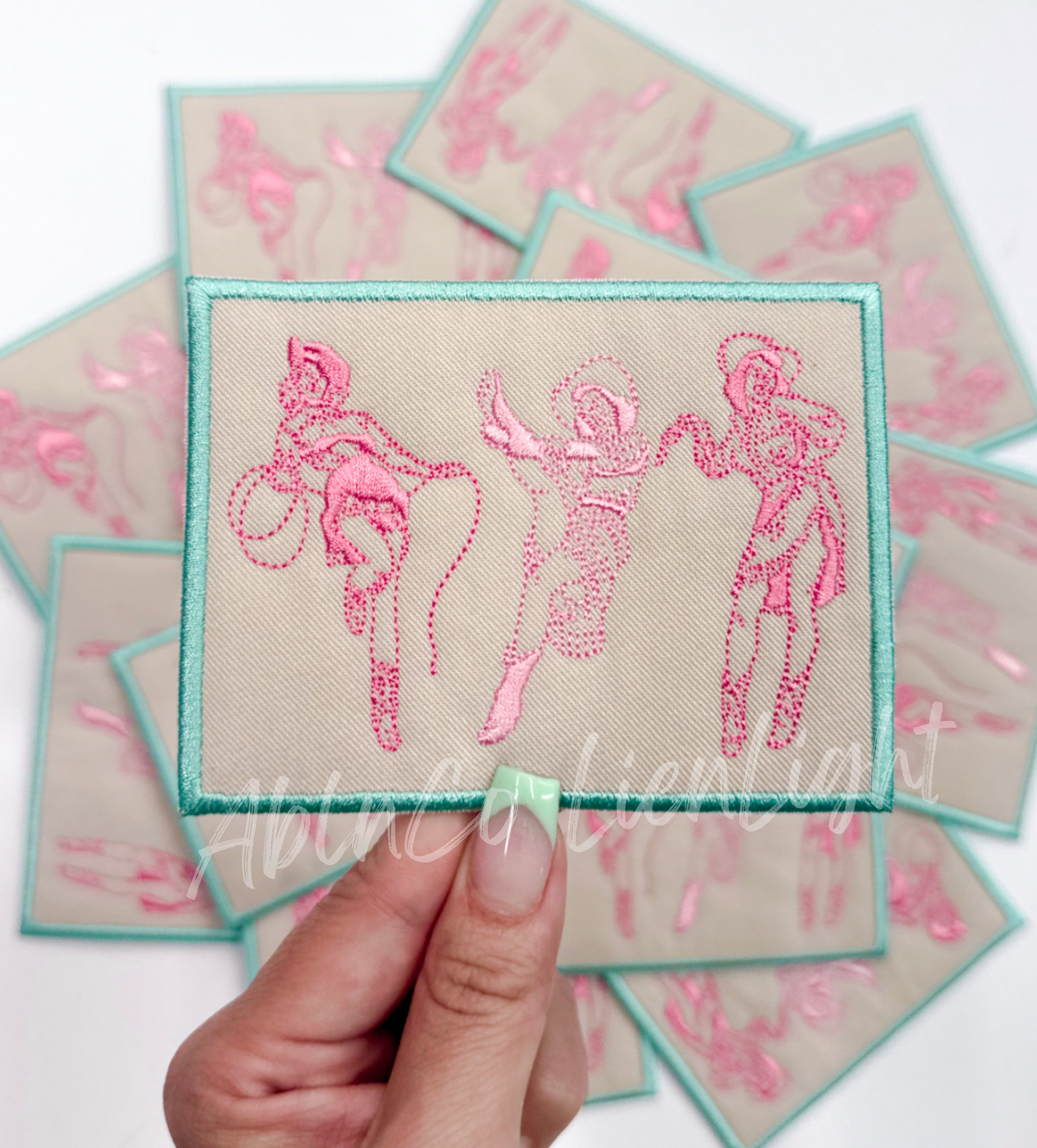 Dancing cowgirl patch