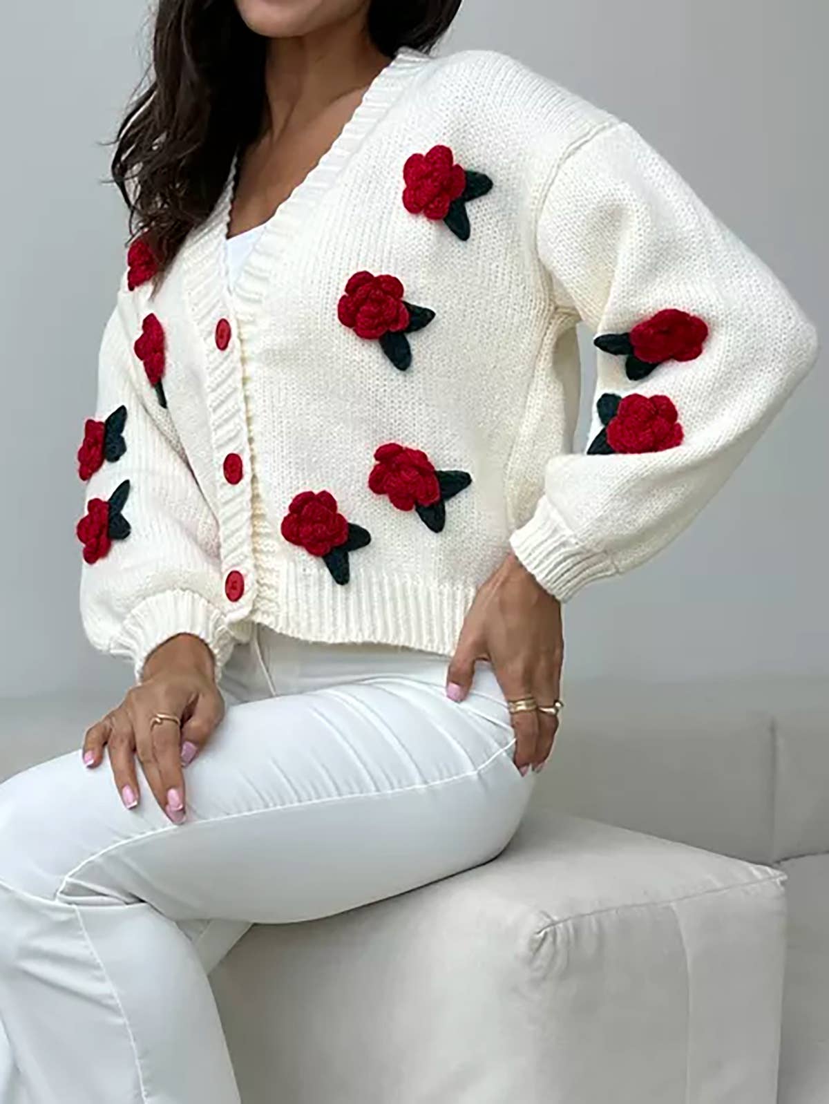 Rose Knit Sweater