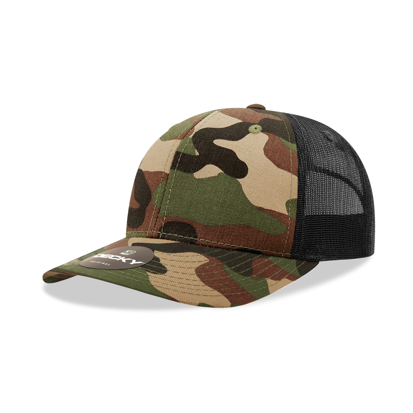 Adult Trucker Hat- Camo/Black