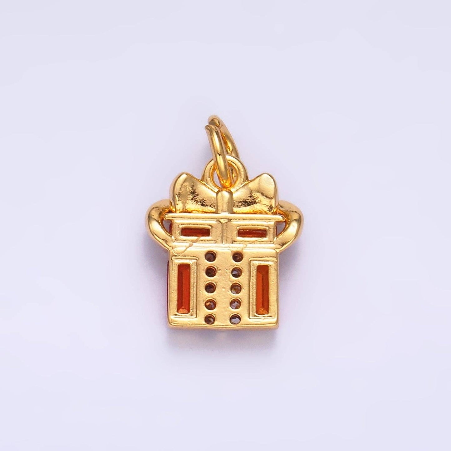 Baguette CZ Present Gift Charm
