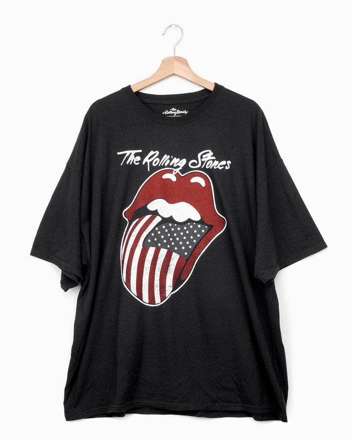 Rolling Stones USA Flag Distressed Tee