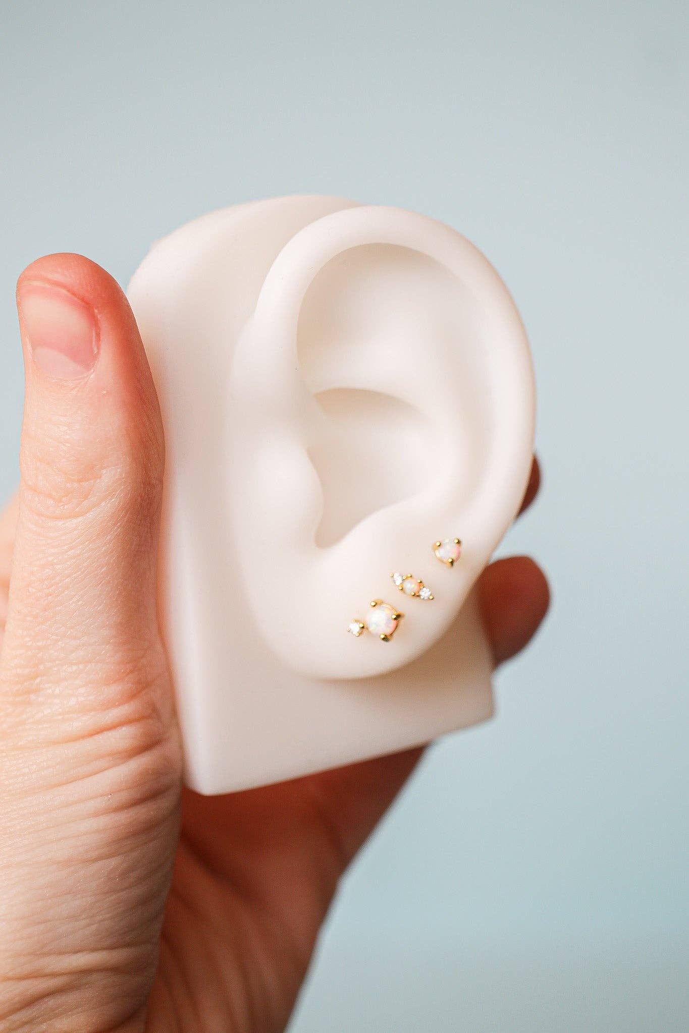 Callie Opal Flat Back Studs 18G