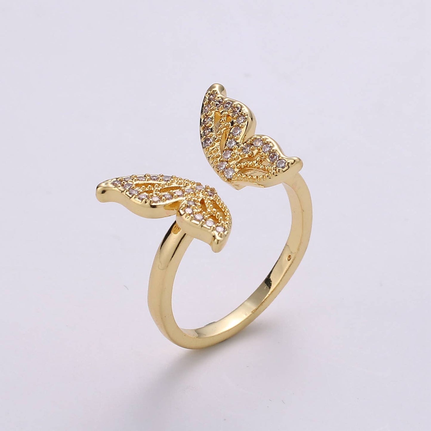 Gold Open Butterfly Ring