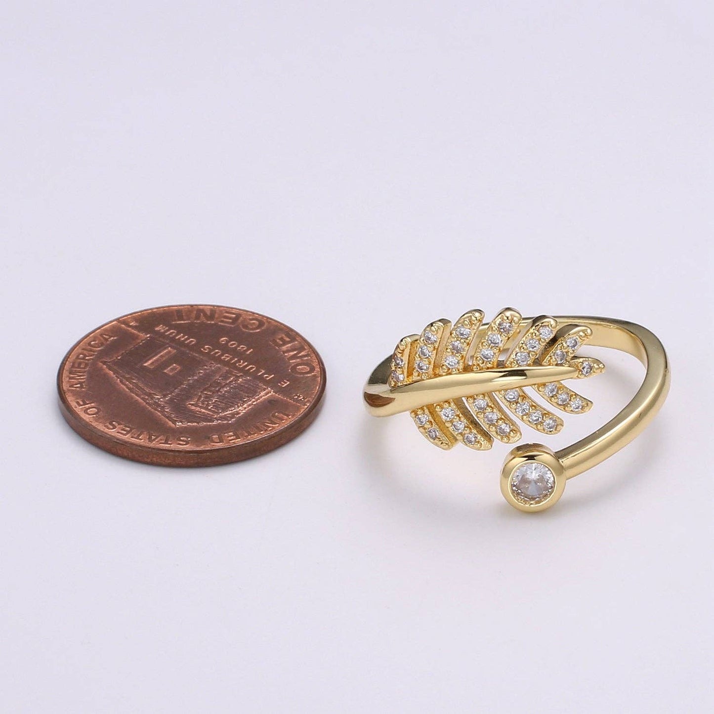 Gold Leaf Adjustable Ring