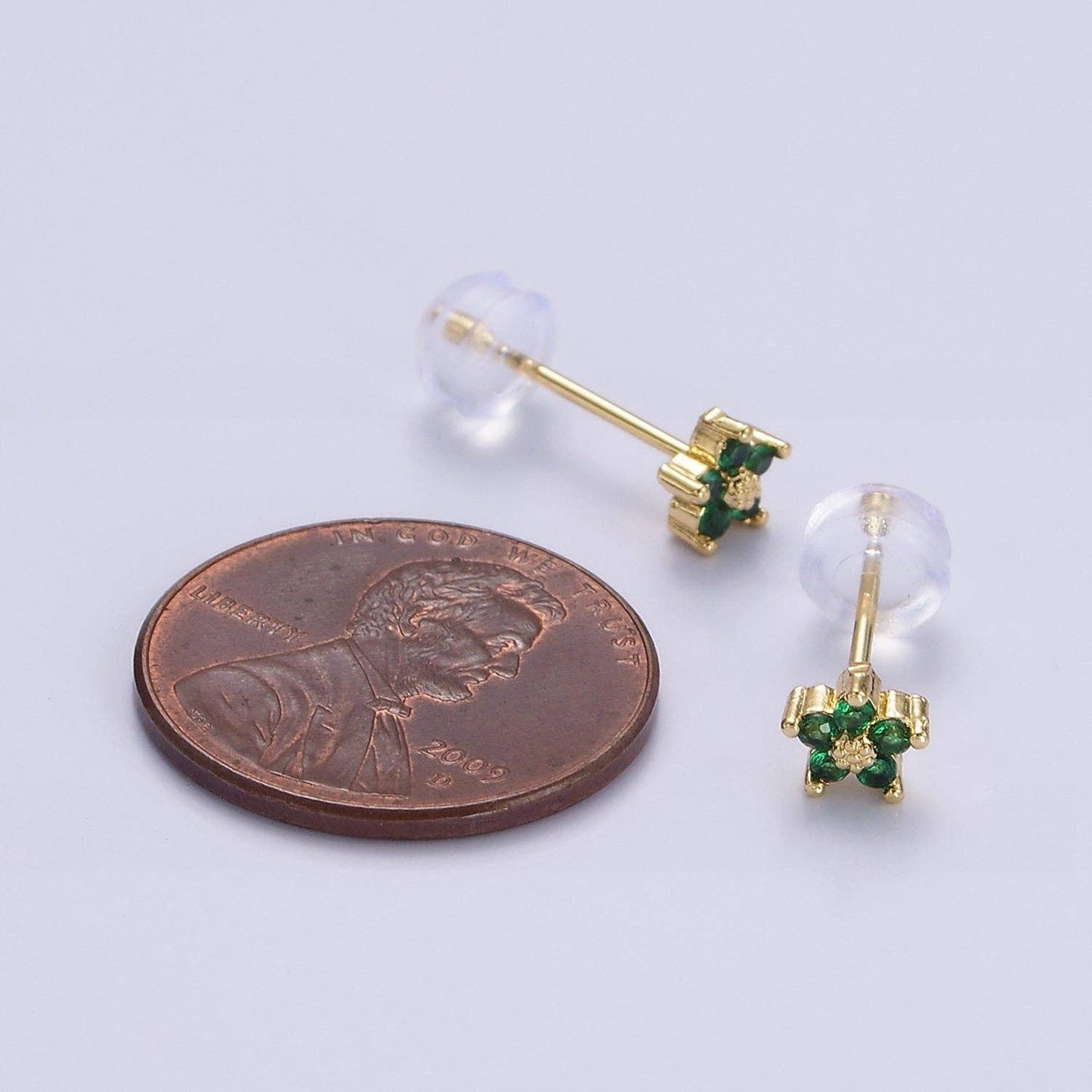 Flower Stud Earrings Turqoise