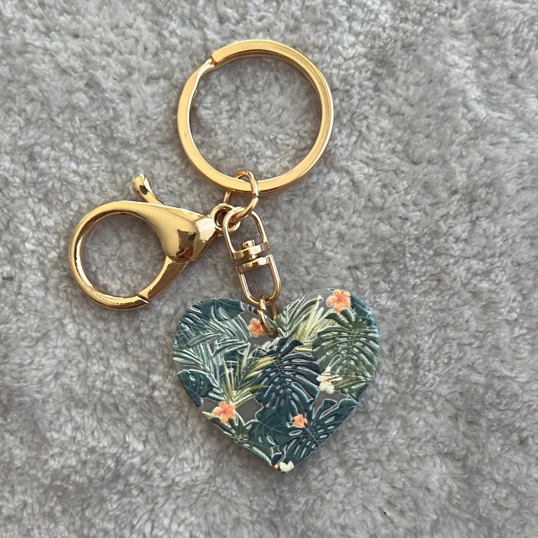 Heart Leaf Keychain