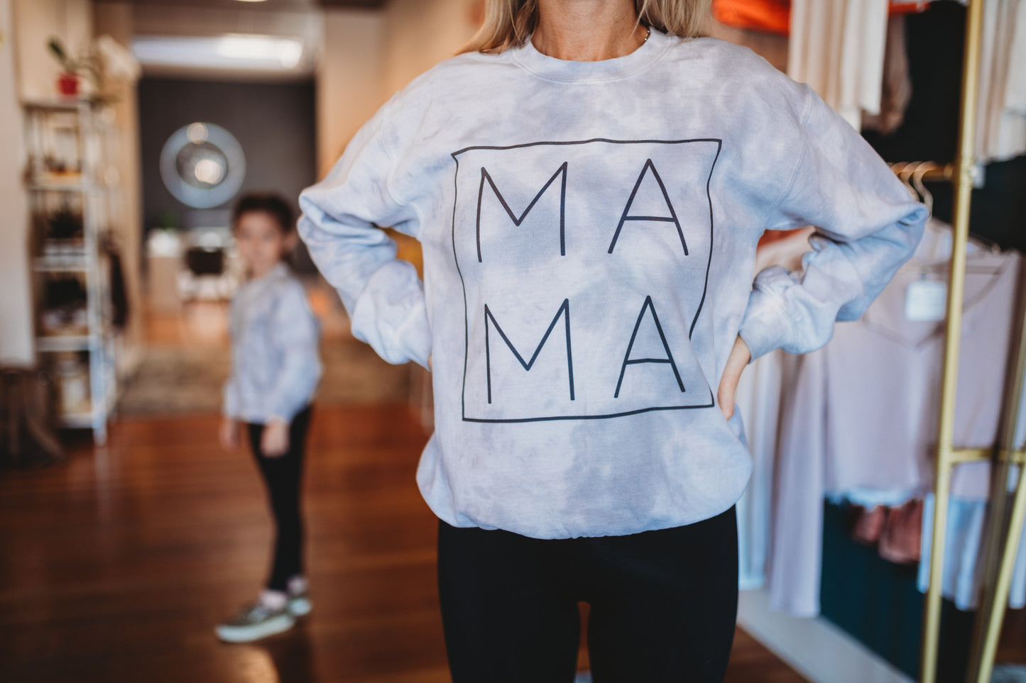 Mama tie dye sweatshirt