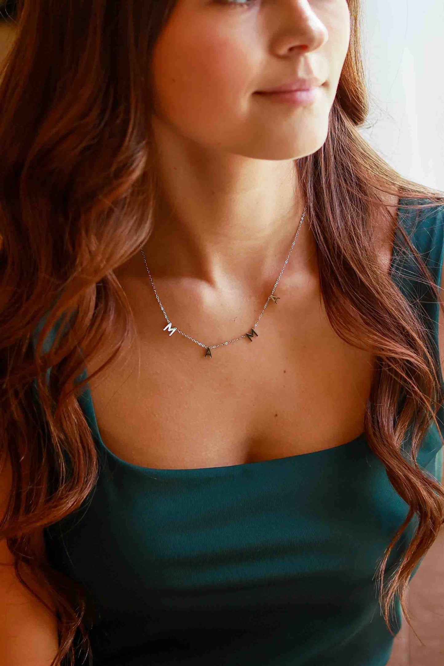 Silver "Mama" Necklace