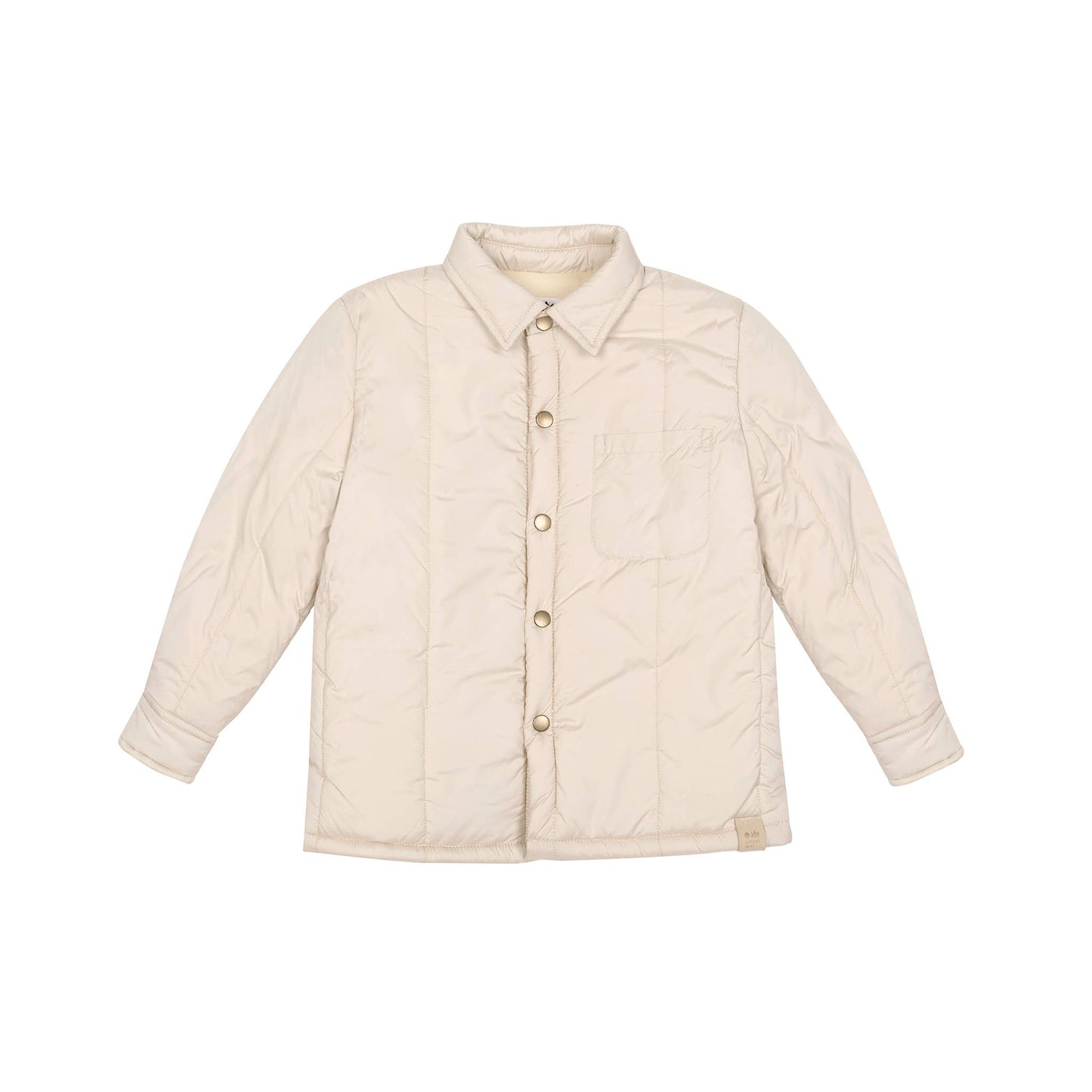 Kids Quilted Nylon Work Shirt | Beige
