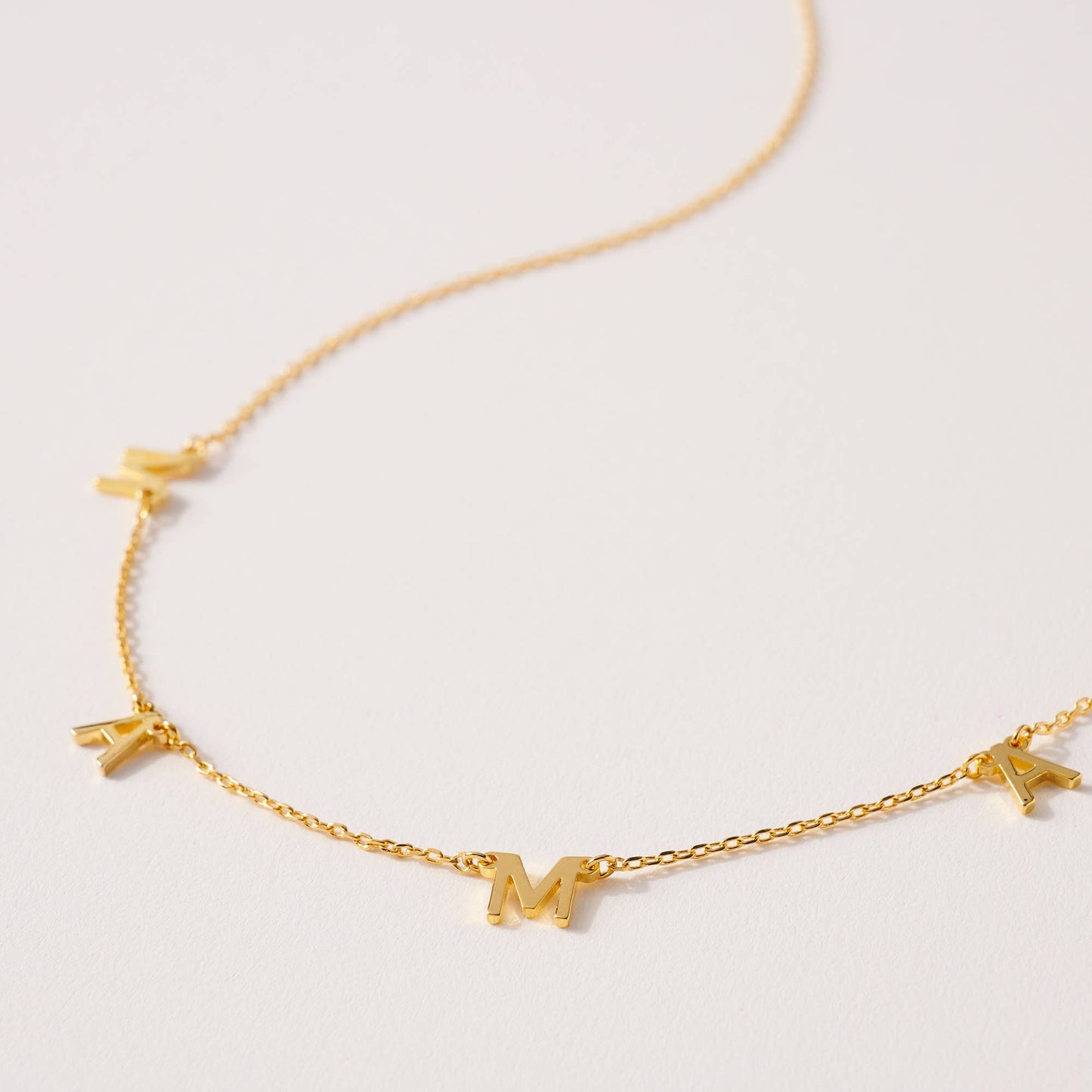 MAMA Letter Charms Short Necklace