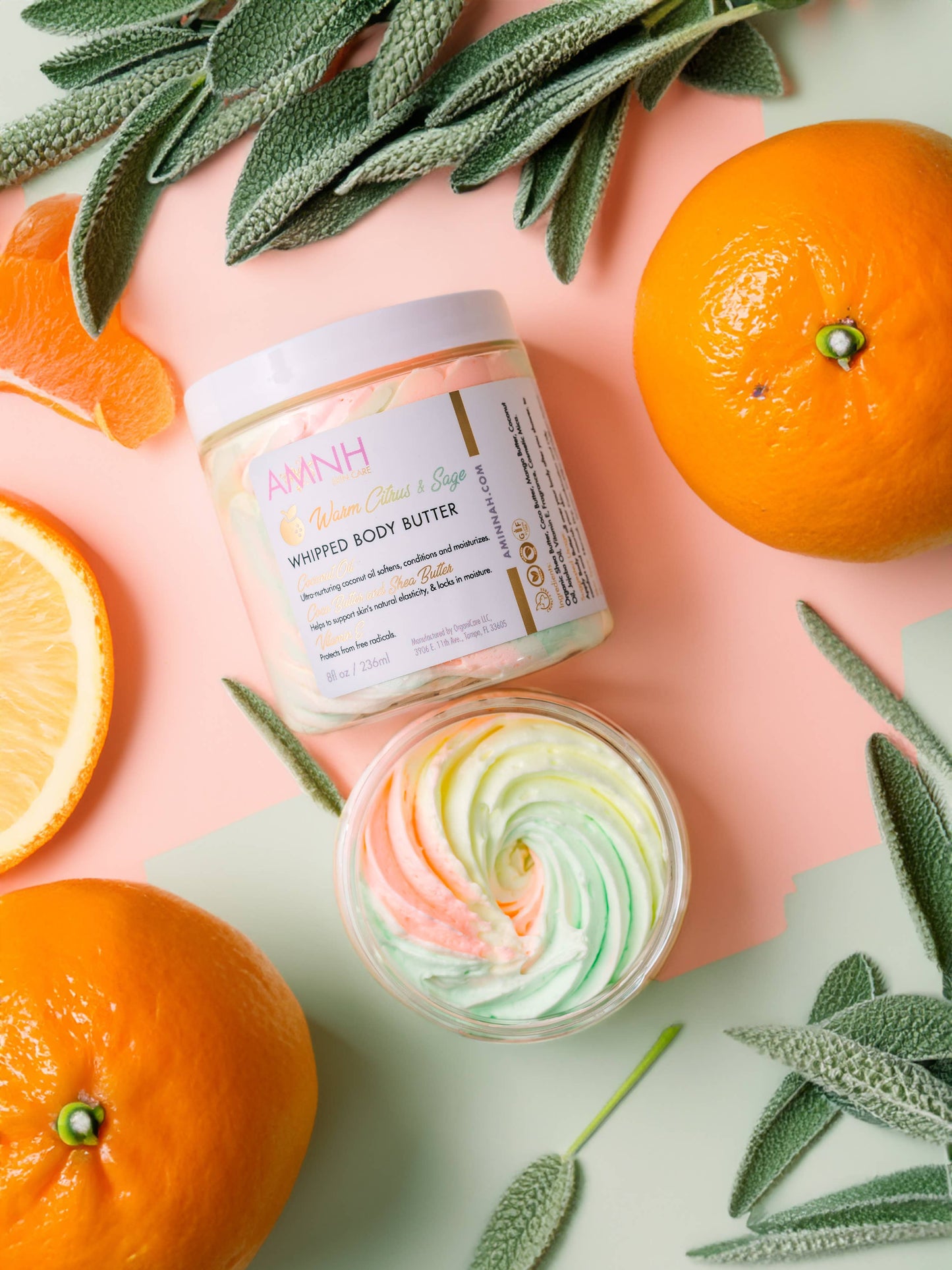 'Warm Citrus & Sage' Whipped Body Butter