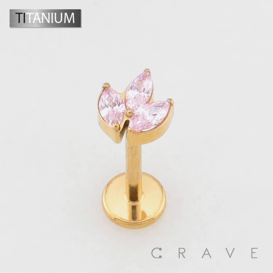 TRIPLE PINK MARQUISE 18g 8MM
