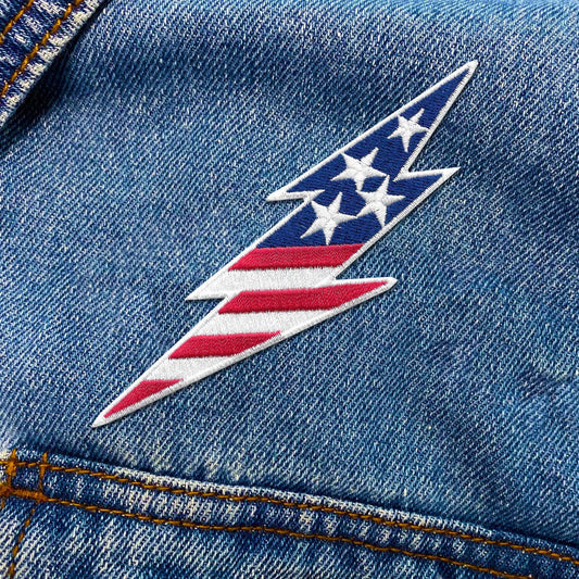 USA Lightning Bolt Patch