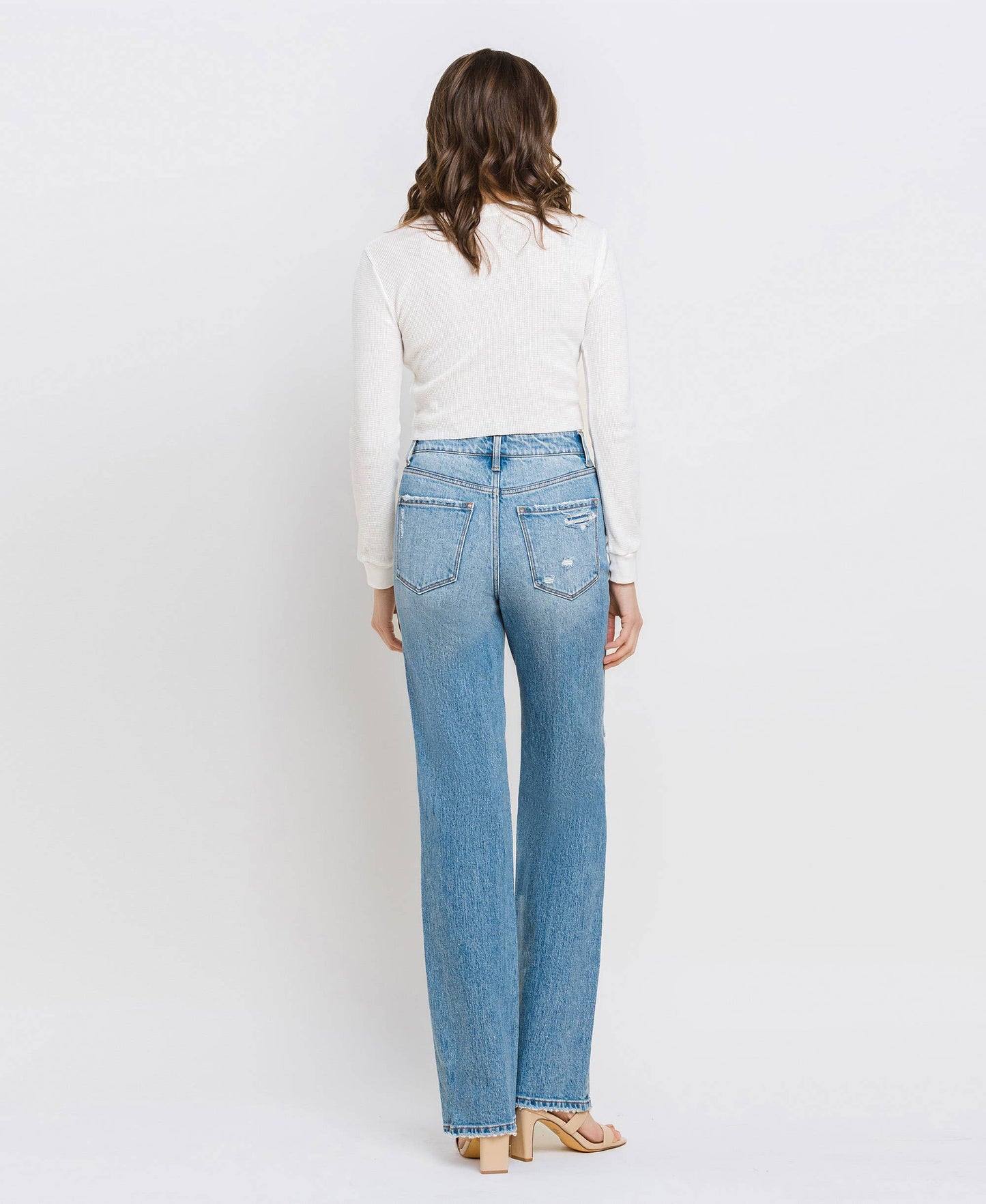 JOSIE DISTRESSED STRAIGHT JEANS