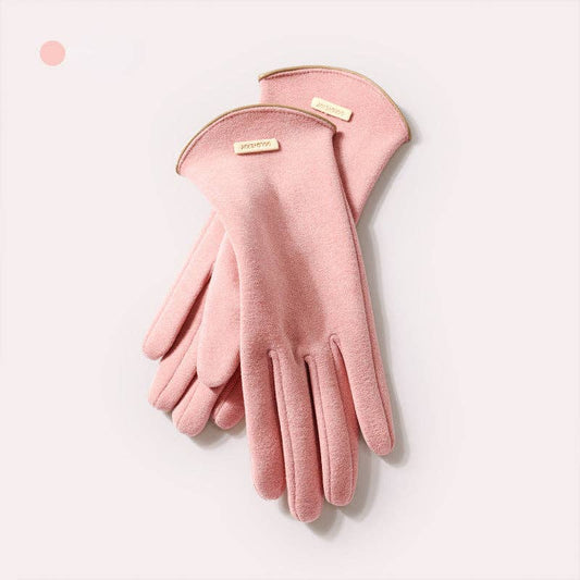 Windproof Women's Touch Screen Gloves: PINK