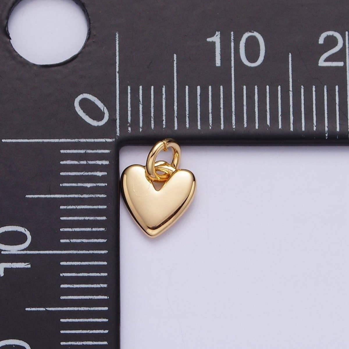 16K Mini Heart Charm- Gold