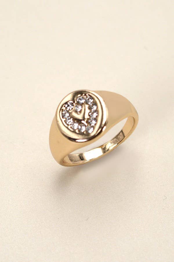 HEART SIGNET RING