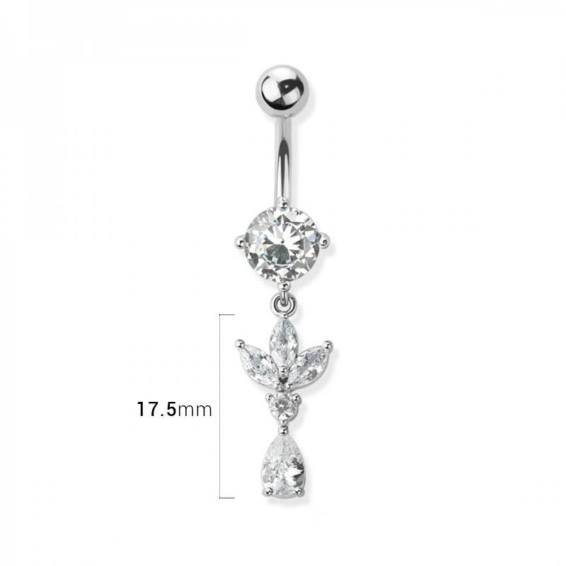 TEARDROP BELLY BUTTON RING: ROSE GOLD