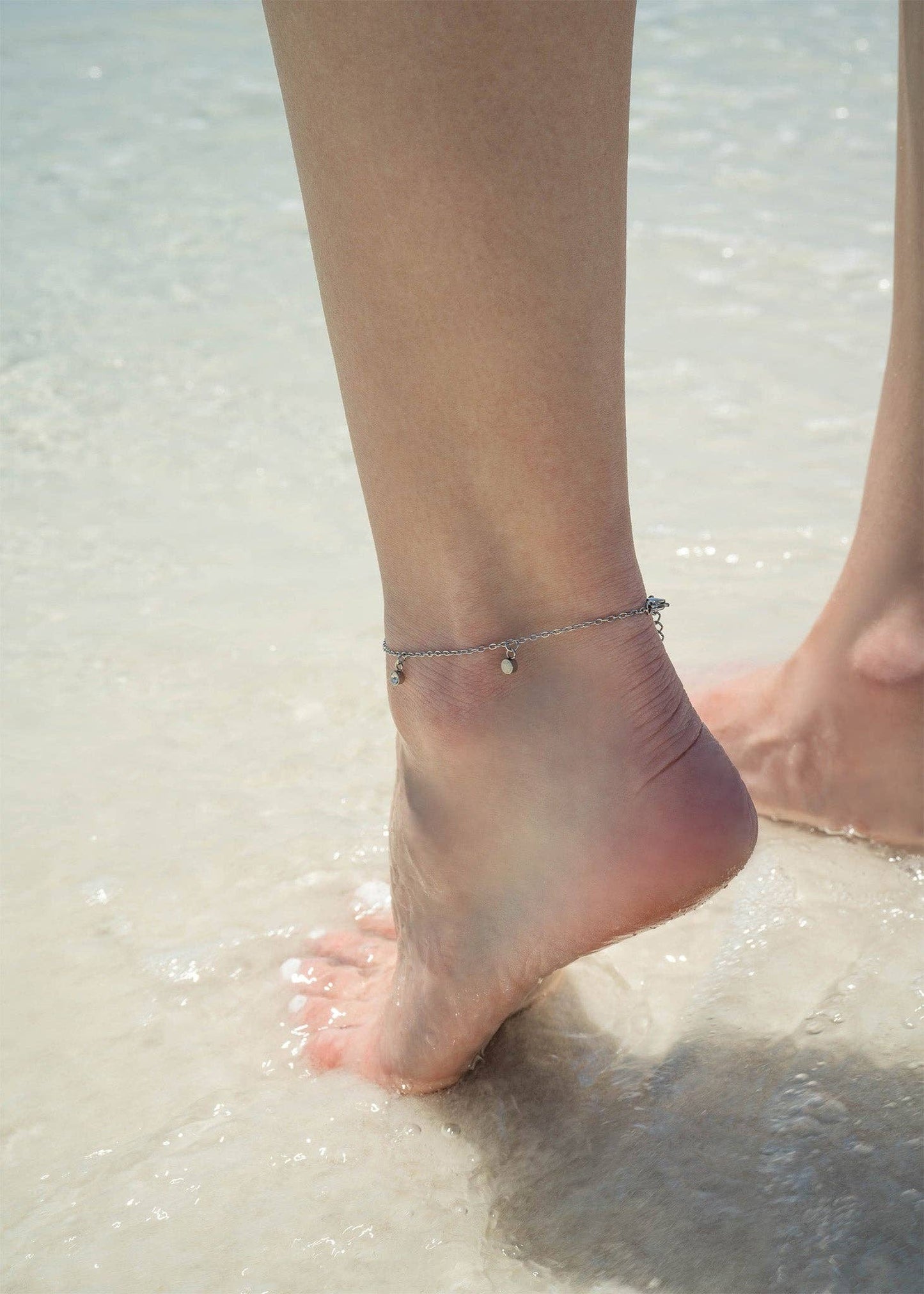 Pearl Charm Anklet : Stainless