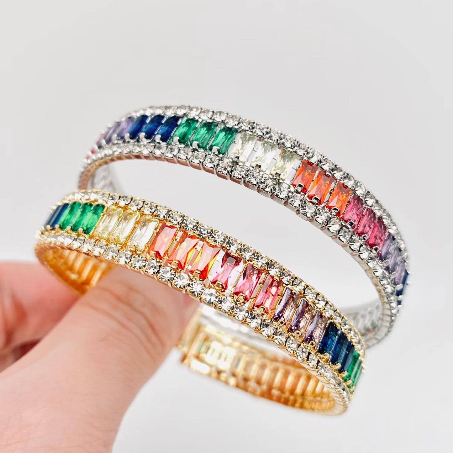 18K CZ Colorful Bangle