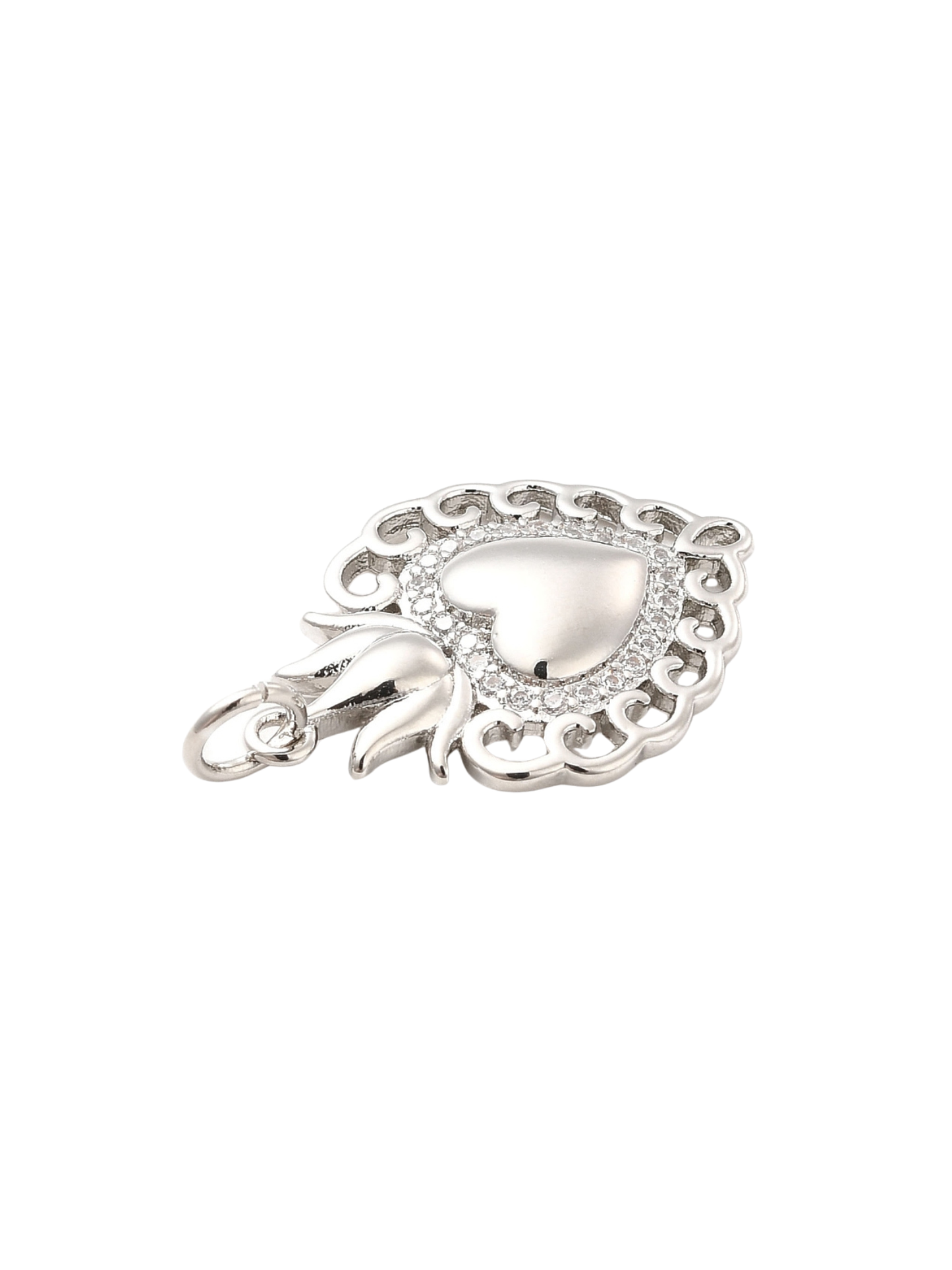 Flaming Heart Charm