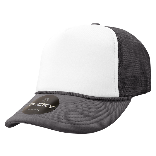 Adult Foam Trucker Hat - Char/Wht/Char