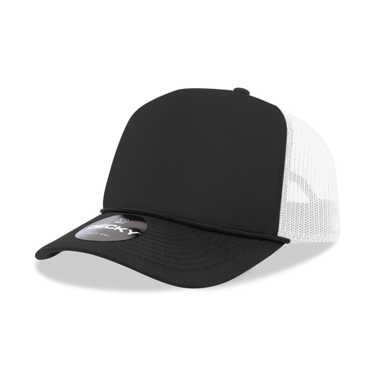 Adult Foam Trucker Hat Blk/Wht