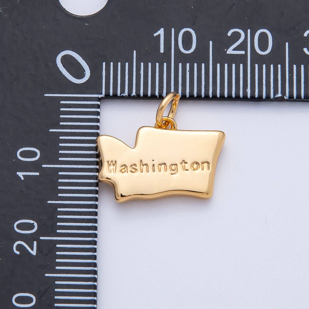 18K Gold Filled Charm Washington