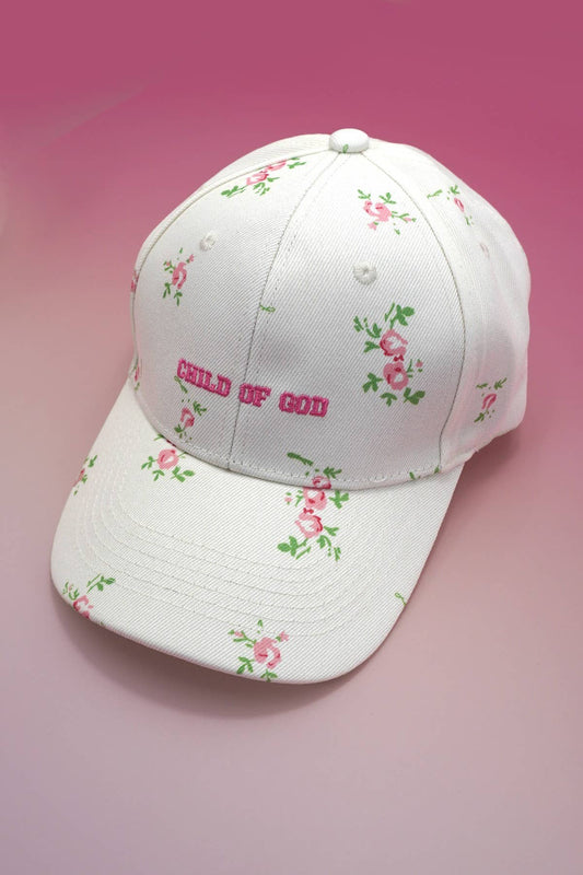 FLORAL CHILD OF GOD BASEBALL CAP