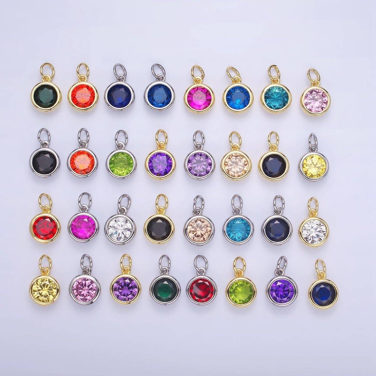 Birthstone Charm: Silver / Yellow