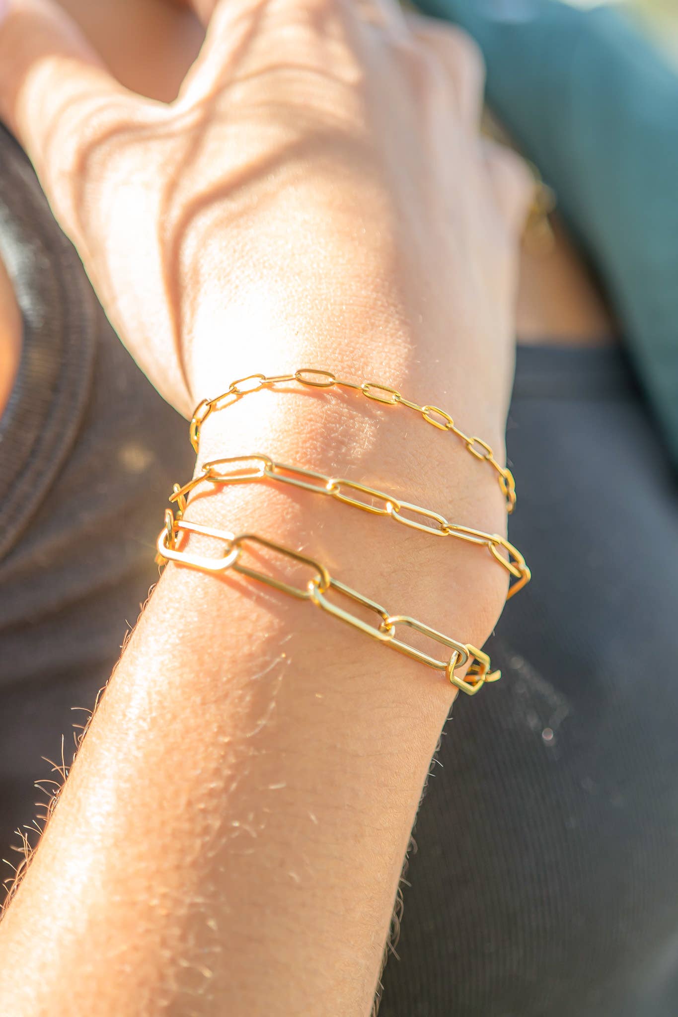 Small Paperclip Chain Bracelet + Extension