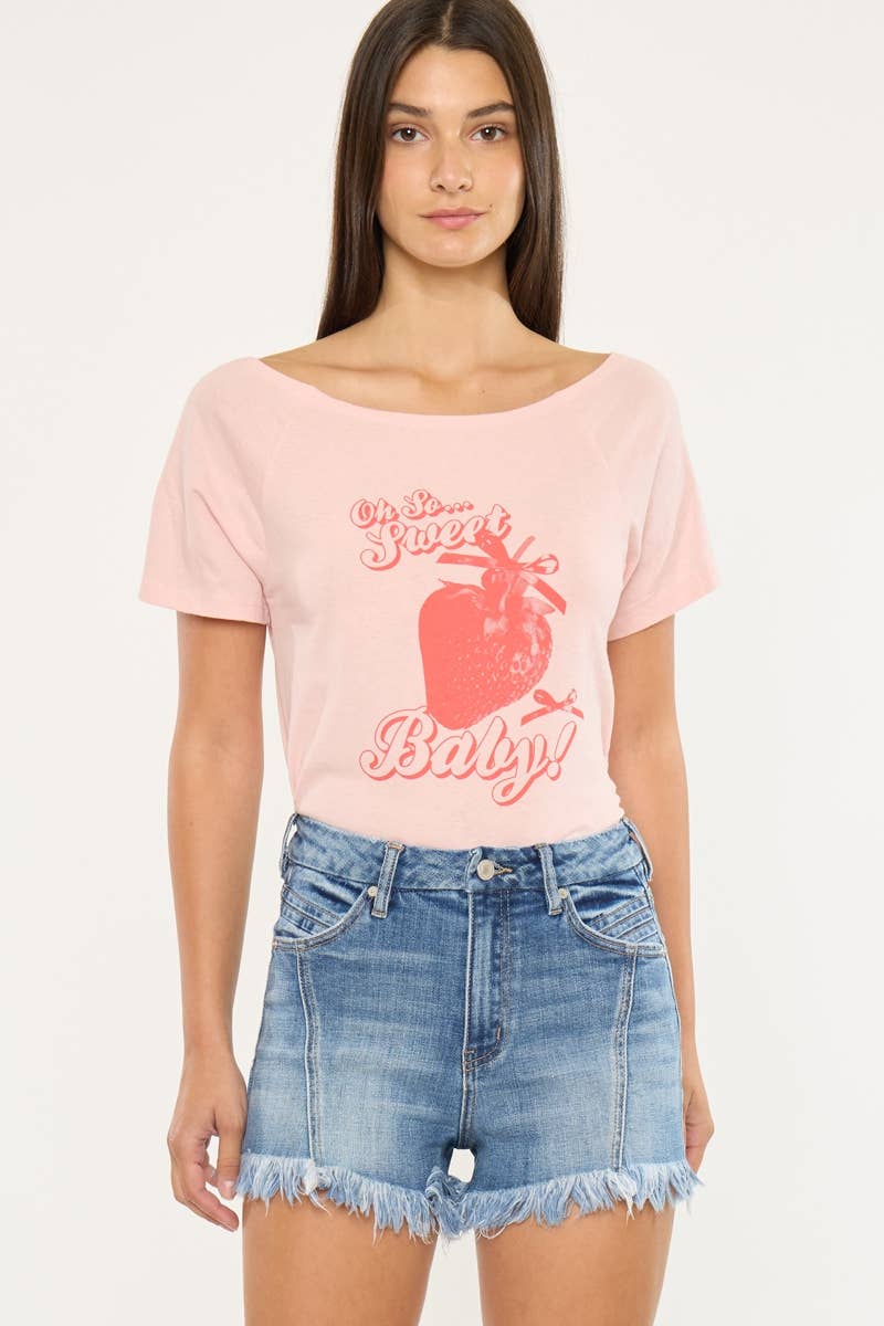 Medium High Rise Denim Shorts