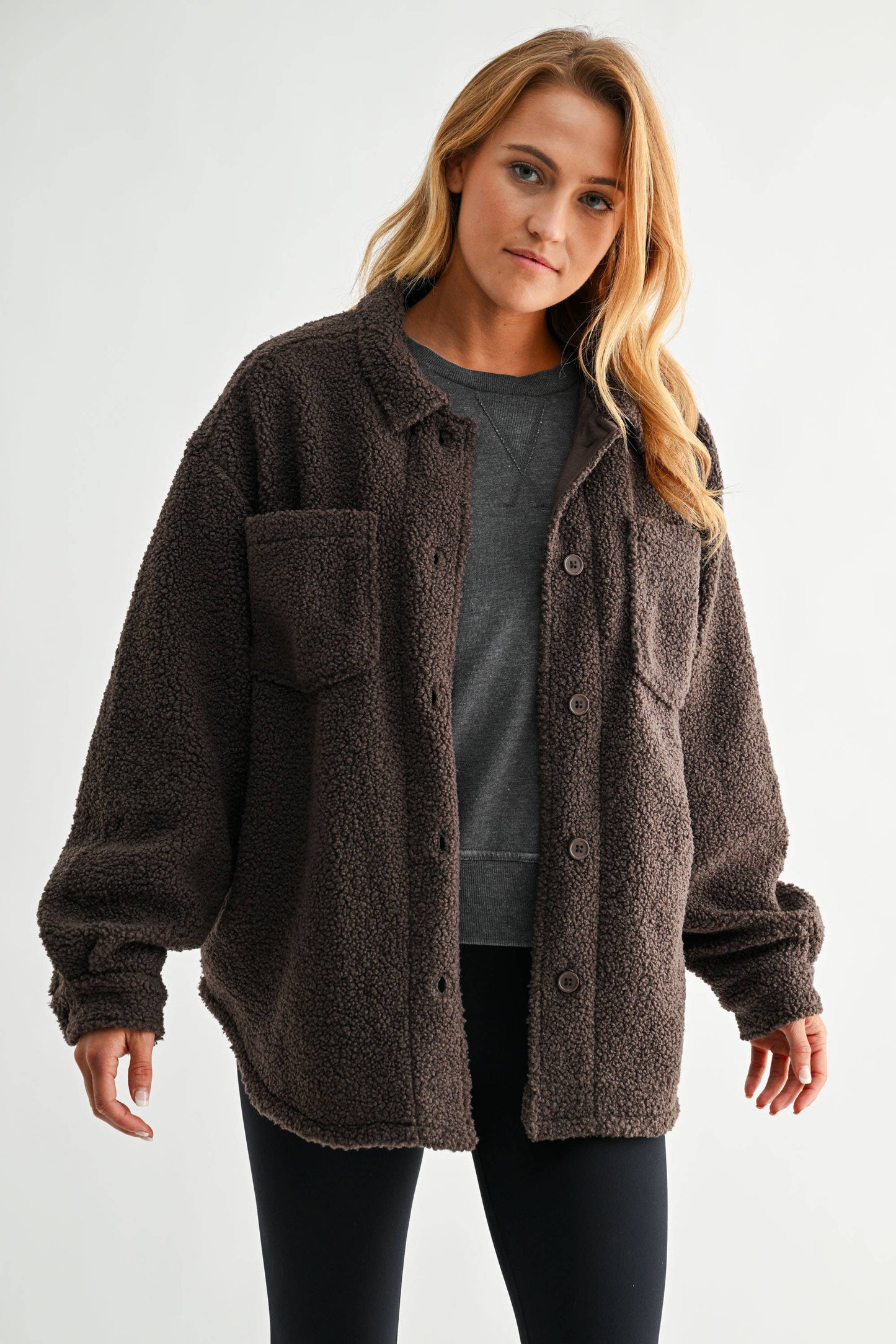 Espresso Sherpa Shacket